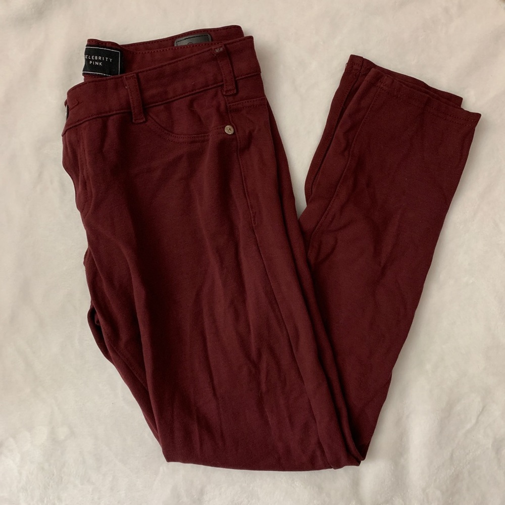 Celebrity Pink Skinny Maroon Jegging